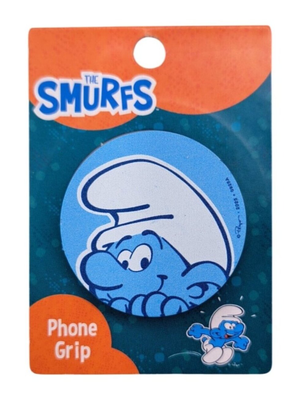 The Smurfs Cell Phone Grip Accessory Blue Peyo Stand White Pop Up Cartoon New